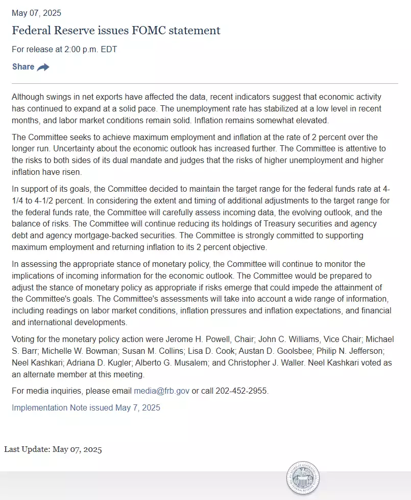 Federal reserve issues FOMC statement Federal reserve issues FOMC statement